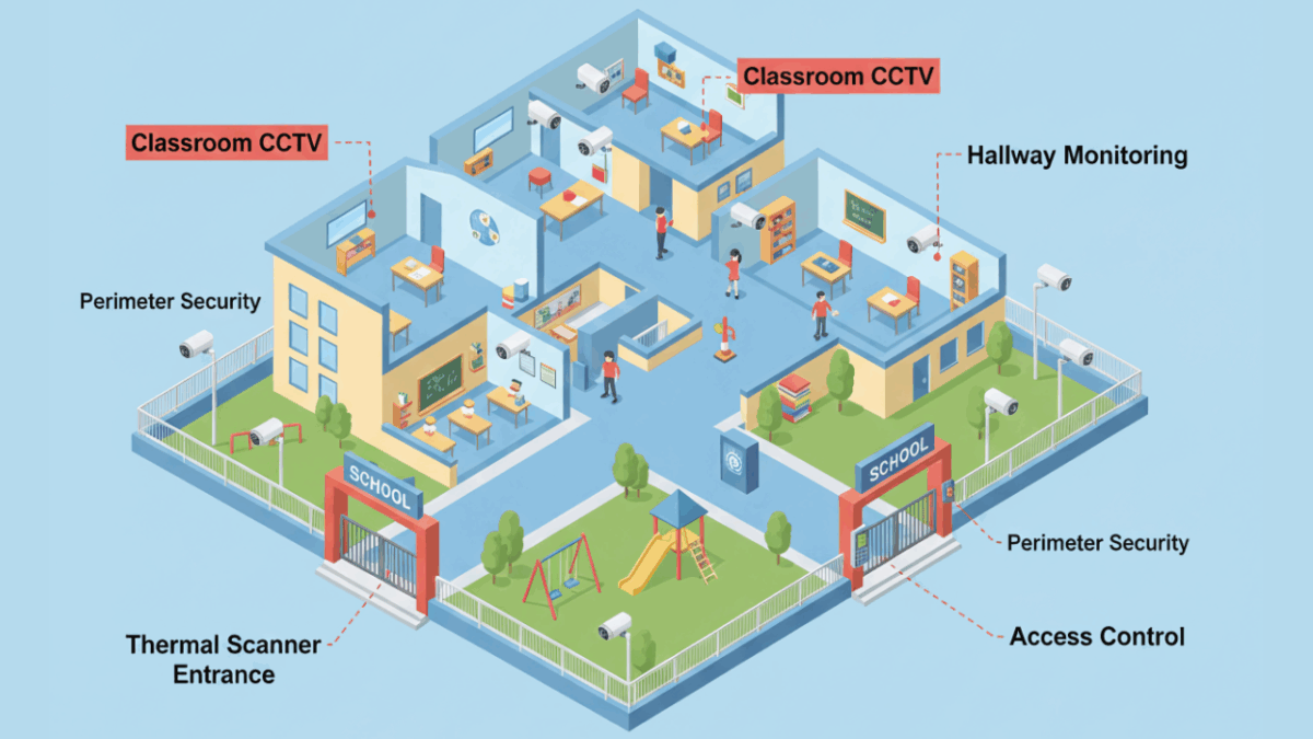 School and campus CCTV access control security solution in Singapore