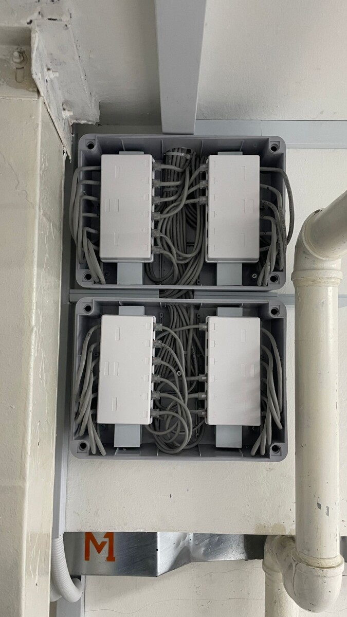 Professional CCTV and security system cable management installation