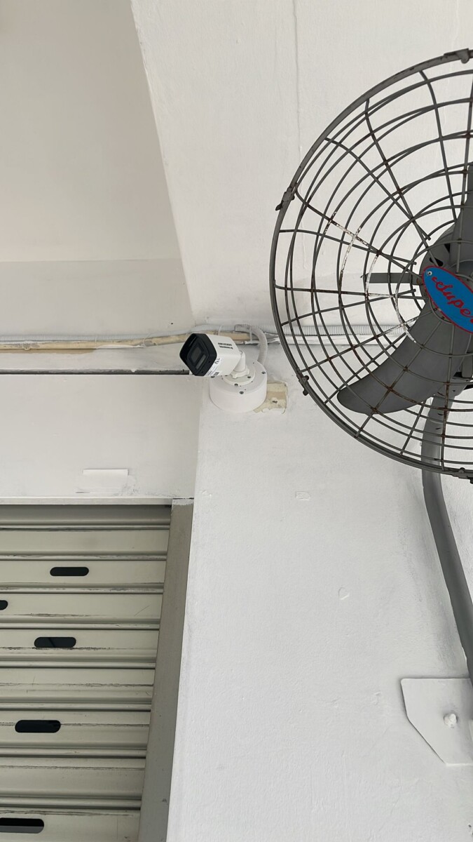Outdoor CCTV camera installed at warehouse in Singapore